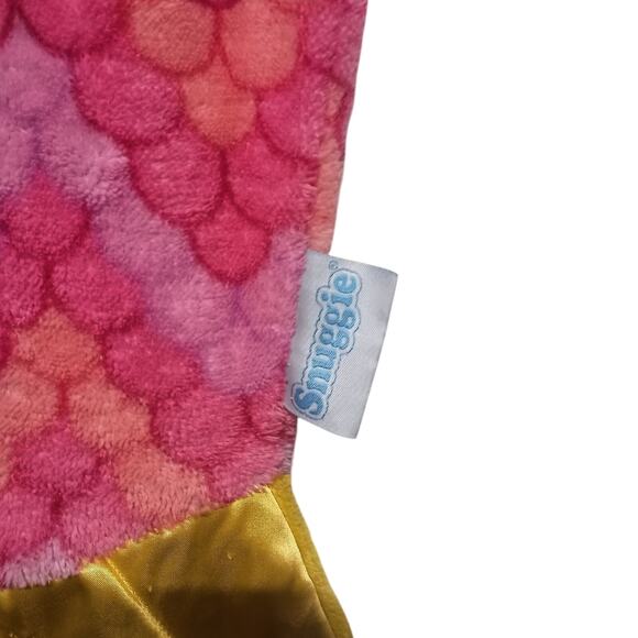 Snuggie Mermaid Tail Blanket 52" | Pink & Yellow | Cozy Lounge Throw - Picture 5 of 7